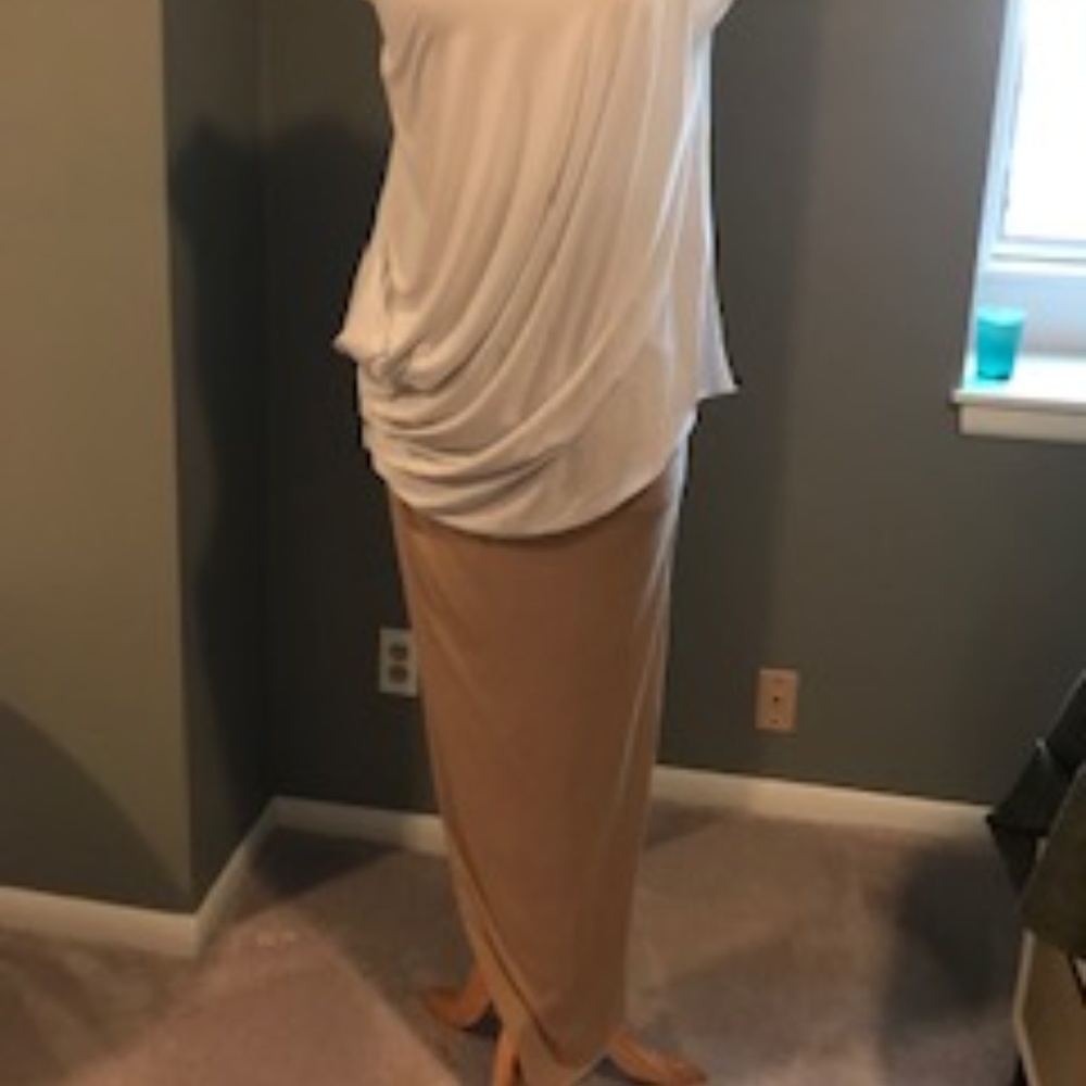 Rick Owens Lilies Jersey Skirt with Side Slit